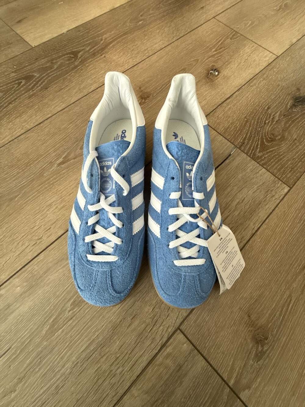 Adidas Gazelle Indoor Blue Fusion Footwear White Gold Metallic Shoes